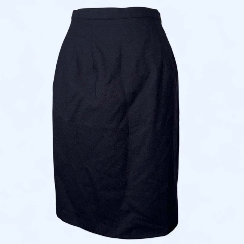Vintage Midi Wool Pencil Skirt